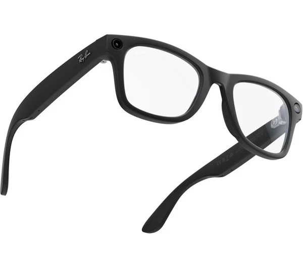 RAY-BAN Meta Wayfarer Glasses - Matte Black, Clear to G15 Green Transitions - Pristine - Image 2