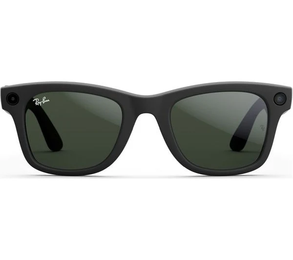 RAY-BAN Meta Wayfarer Glasses - Matte Black, Clear to G15 Green Transitions - Pristine - Image 3