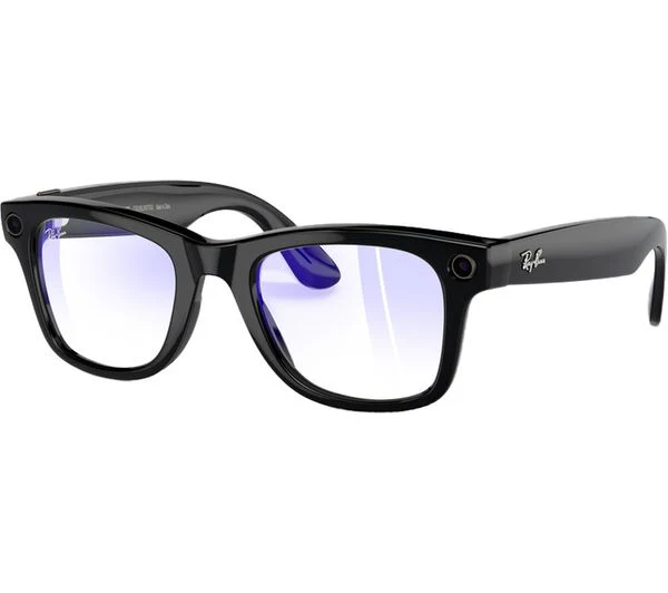 RAY-BAN Meta Wayfarer Glasses - Shiny Black, Clear - Good