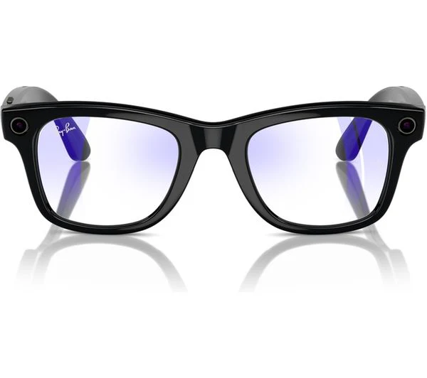RAY-BAN Meta Wayfarer Glasses - Shiny Black, Clear - Good - Image 4