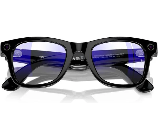 RAY-BAN Meta Wayfarer Glasses - Shiny Black, Clear - Good - Image 5