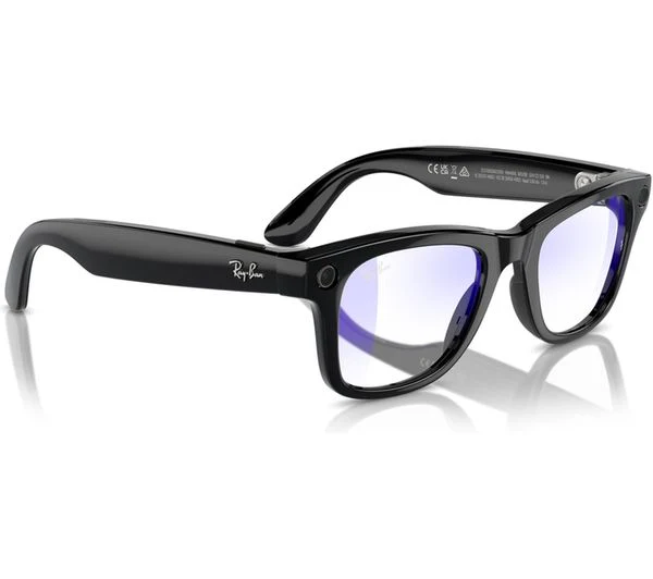 RAY-BAN Meta Wayfarer Glasses - Shiny Black, Clear - Good - Image 6