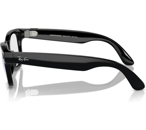RAY-BAN Meta Wayfarer Glasses - Shiny Black, Clear - Good - Image 9