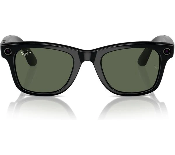 RAY-BAN Meta Wayfarer Glasses - Shiny Black, G15 Green - Good - Image 2