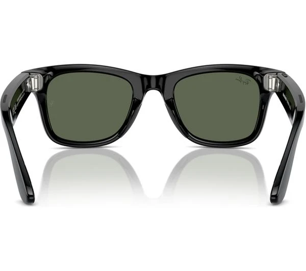 RAY-BAN Meta Wayfarer Glasses - Shiny Black, G15 Green - Good - Image 5