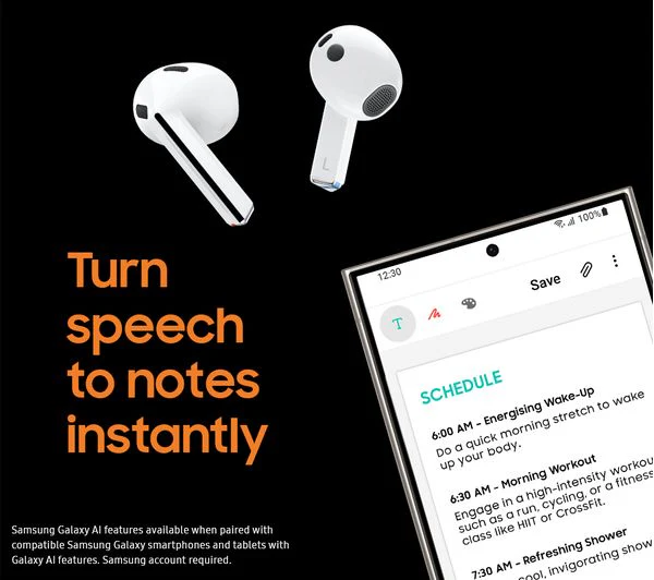 SAMSUNG Galaxy Buds3 Pro Wireless Bluetooth Noise-Cancelling Earbuds - White - Pristine - Image 15