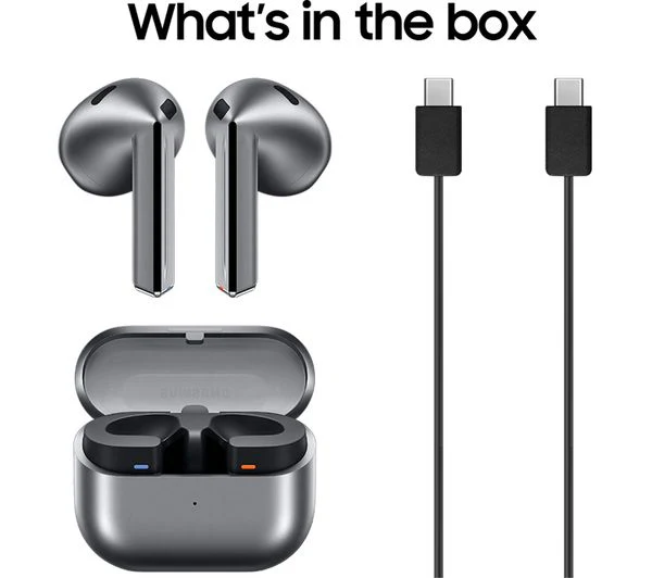 SAMSUNG Galaxy Buds3 Wireless Bluetooth Noise-Cancelling Earbuds - Silver - Pristine - Image 16