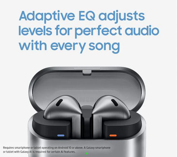 SAMSUNG Galaxy Buds3 Wireless Bluetooth Noise-Cancelling Earbuds - White - Pristine - Image 12
