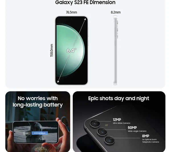 Samsung Galaxy S23 FE 5G 256GB Graphite - Pristine - Image 9