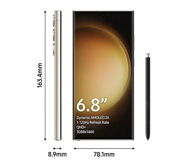 SAMSUNG Galaxy S23 Ultra - 512GB, Cream - Good - Image 3