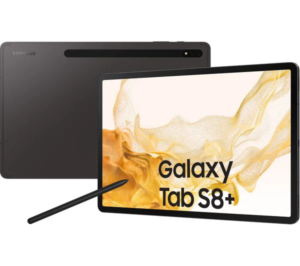 SAMSUNG Galaxy Tab S8 Plus 12.4" Tablet - 128 GB, Graphite - Good