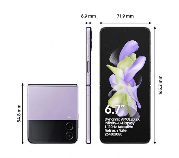 SAMSUNG Galaxy Z Flip4 - 128 GB, Bora Purple - Very Good - Image 2