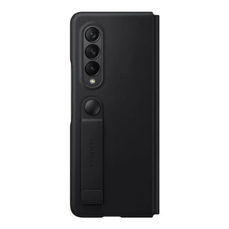Samsung Galaxy Z Fold 3 Leather Flip Cover Case - Black