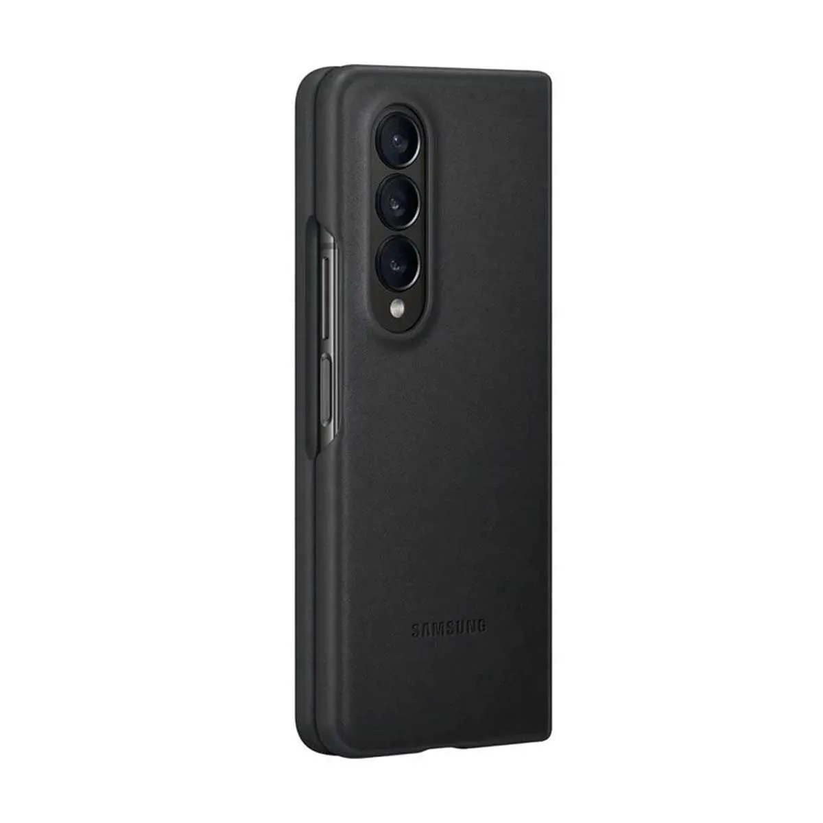 Samsung Galaxy Z Fold4 Leather Cover Case - Black - Image 3