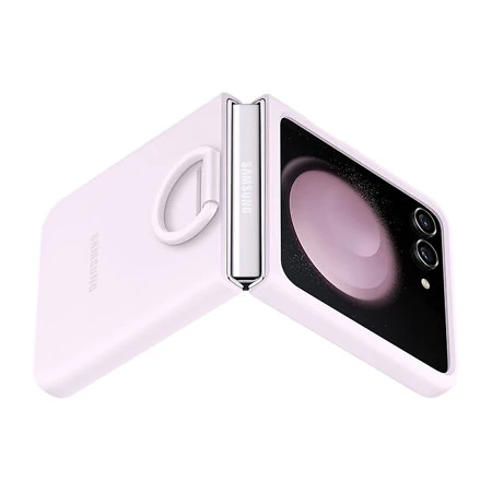 Samsung Lavender Silicone Case with Ring - For Samsung Galaxy Z Flip5