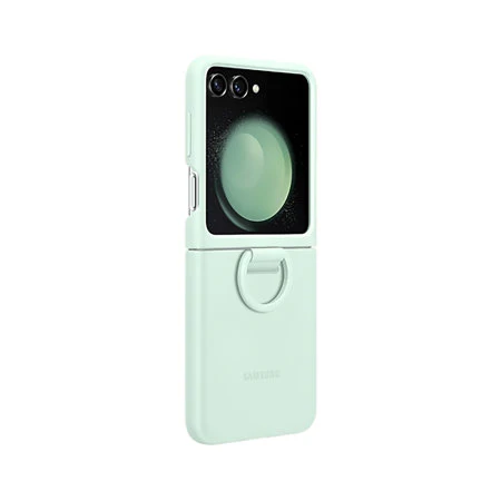 Samsung Ocean Green Silicone Case with Ring - For Samsung Galaxy Z Flip5 - Image 2