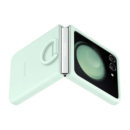 Samsung Ocean Green Silicone Case with Ring - For Samsung Galaxy Z Flip5 - Image 3