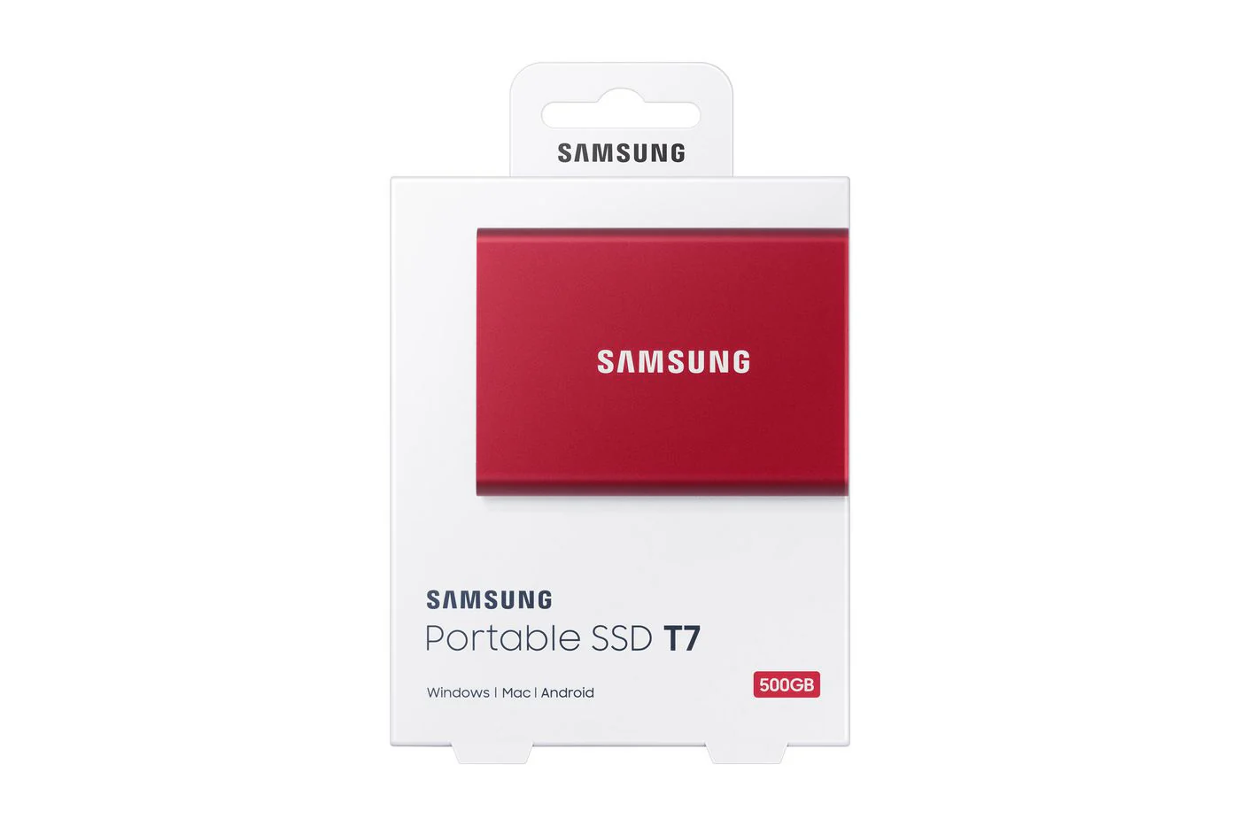 SAMSUNG T7 Portable External SSD - 500 GB, Red