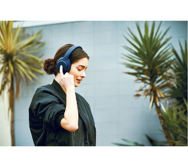 SONY EXTRA BASS WH-XB900N Wireless Bluetooth Noise-Cancelling Headphones - Blue - Good - Image 10