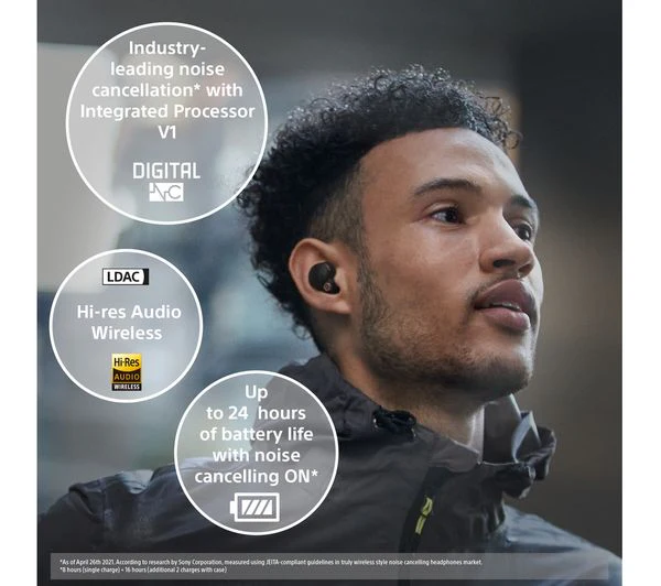 SONY WF-1000XM4 Wireless Bluetooth Noise-Cancelling Earbuds - Silver - Pristine - Image 13