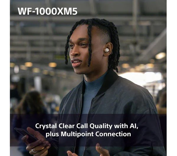 SONY WF-1000XM5 Wireless Bluetooth Noise-Cancelling Earbuds - Black - Very Good - Image 9