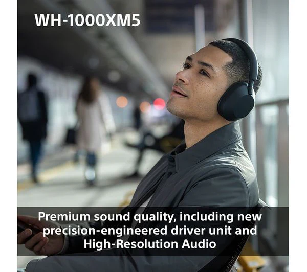 SONY WH-1000XM5 Wireless Bluetooth Noise-Cancelling Headphones - Silver - Pristine - Image 12