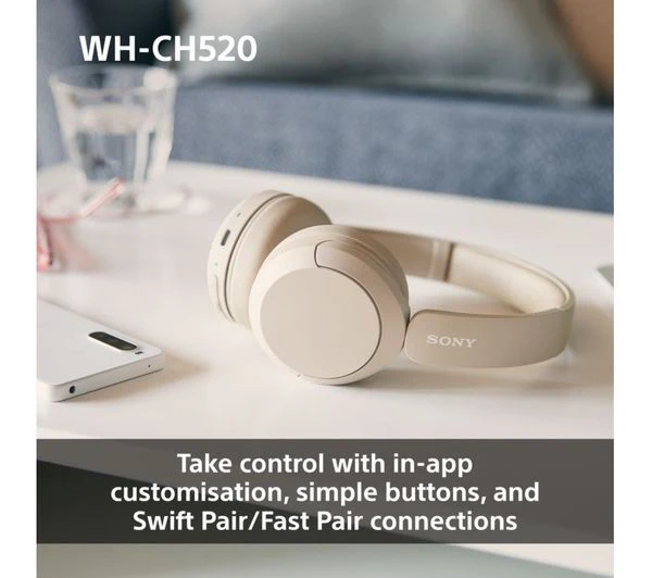 SONY WH-CH520B Wireless Bluetooth Headphones - Black - Good - Image 10