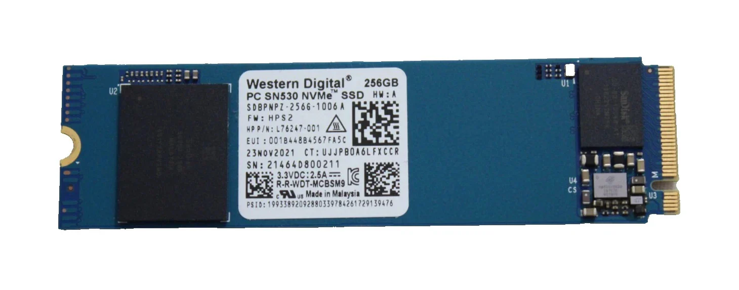 Western Digital PC SN530 256GB NVMe M.2 SSD SDPNPZ-256G-1002